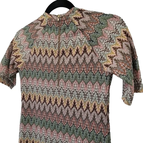 Vintage NEW, Simon's Twik 70's fitted midi dress small - Picture 3 of 15